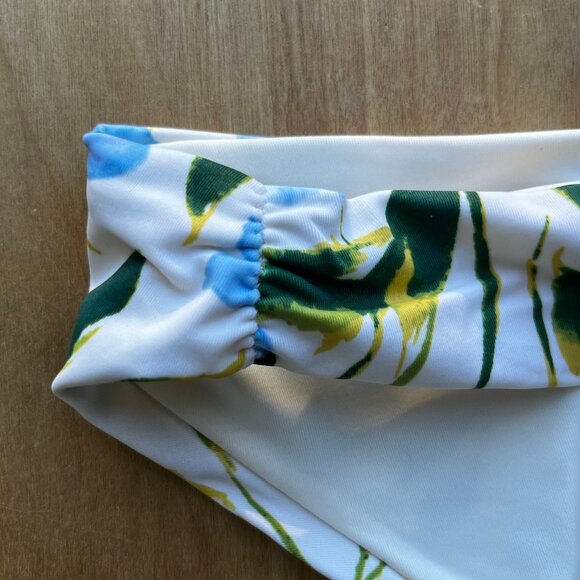 TORI PRAVER CAILA BOTTOM Women’s Floral Ruched Sides Lined Bikini Bottoms sz S - Picture 2 of 6